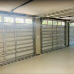 Top-glass / 1-car garage doors Hurricane Master by Dab Doors w/ Plain Short Windows - Model 874 - Bead Board Design