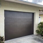 Solid (no glass) / 1-car garage doors Clopay Modern Steel Value Series Model 4F Chocolate