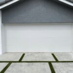 Solid (No glass) / 2-car garage doors Clopay Modern Steel Value Series Model 4F Standard White