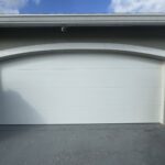 Solid (No glass) / 2-car garage doors Clopay Modern Steel Premium Series Model 4302 Standard White Flush Design