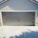 Solid (No glass) / 2-car garage doors Clopay Classic Steel Premium Series Model 4310 Bronze Long Elegant Design