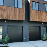 Solid (no glass) / 1-car garage doors Clopay Modern Steel Premium Series with Intellicore - Model 9208 - Black - Modern Flush Design