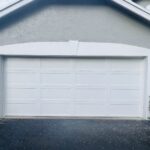 Solid (No glass) / 2-car garage doors Clopay Bridgeport Premium Series with Intellicore Model BD2EU Standard White Extended Design