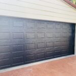 Solid (No glass) / 2-car garage doors Clopay Classic Steel Premium Series Model 4300 Black Elegant Short Design