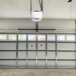 Top-Glass / 2-car garage doors Hurricane Master by Dab Doors w/ Plain Short Windows - Model 874 - Interior View