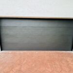 Solid (No glass) / 2-car garage doors Hurricane Master by Dab Doors Model 824 Charred Wood Flush Design