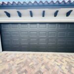 Solid (No glass) / 2-car garage doors Hurricane Master by Dab Doors Model 824 Charred Wood Short Design
