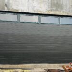 Top-Glass / 2-car garage doors Clopay Modern Steel™ - Premium Series w/ Plain Long Windows 4305 - Mocha Brown