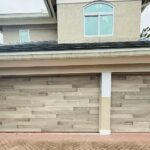 Solid (No glass) / 2-car garage doors Clopay Modern Steel Premium Steel w/ Intellicore Model 9208 Coastal Plank