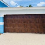 Solid (No glass) / 2-car garage doors Clopay Bridgeport Premium Series Model BD2EU - Ultra-Grain Oak Walnut