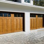 Top-glass / 1-car garage doors Clopay Canyon Ridge® Carriage House 5-Layer - Design 13 w/ Rec 13 Windows - Pecky Cypress Medium