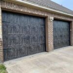 Solid (no glass) / 1-car garage doors Clopay Gallery Premium Series - Model GD2LP - Ultra-Grain Oak Slate - Long Panel Design