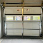 Top-glass / 1-car garage doors Hurricane Master by Dab Doors w/ Plain Short Windows - Model 874 -Interior view -Short Panel Design