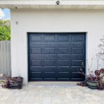 Solid (no glass) / 1-car garage doors Clopay Classic Steel Premium Series Model 4300 Black Elegant Short Design