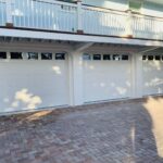 Top-glass / 1-car garage doors Hurricane Master by Dab Doors w/ Plain Short Windows - Model 874 - Bead Board Design