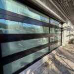 Full-view - (all glass) 2-car garage doors Full-view - Black Frame - Low-e coating glass