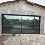 Full-view - (all glass) 2-car garage doors Full-view - Black Frame - Low-e coating glass