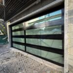 Full-view - (all glass) 2-car garage doors Full-view - Black Frame - Low-e coating glass