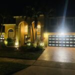 Full-view - (all glass) 2-car garage doors Full-view Hurricane Master by Dab - Brown