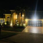 Full-view - (all glass) 2-car garage doors Full-view Hurricane Master by Dab - Brown