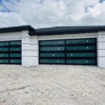 Full-view - (all glass) 2-car garage doors Full-view - Bronze Frame - Low-e Coating glass w/ Privacy