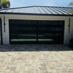 Full-view - (all glass) 2-car garage doors Full-view - Bronze Frame - Low-e Coating glass w/ Privacy